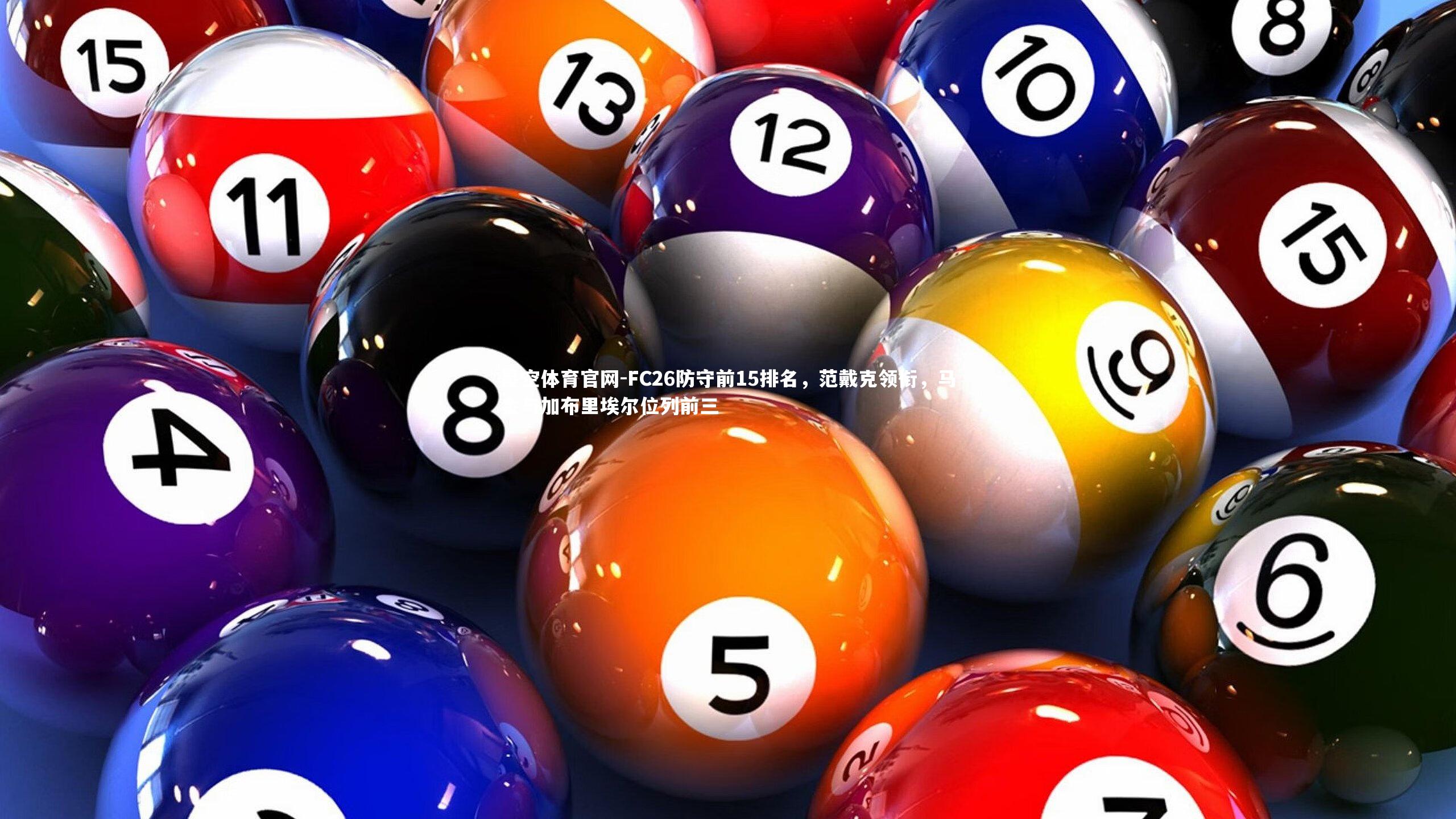 FC26防守前15排名，范戴克领衔，马金与加布里埃尔位列前三